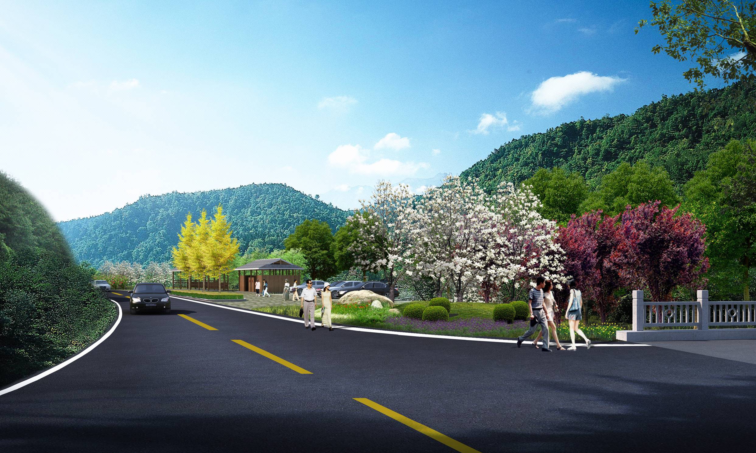 龍脊景區(qū)循環(huán)路二期(二龍橋-大寨)道路景觀綠化專項設計