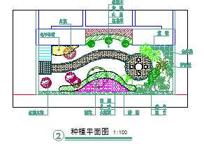 某小庭院景觀設計圖紙免費下載 園林綠化及施工